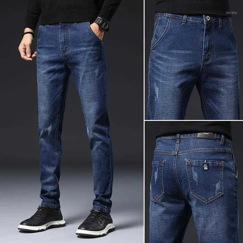 Men's Jeans Men Office Home 2021 Denim Cotton Casual Pants Trousers Straight Slim Long 28-36 Work Daily Mens Fashion L230724