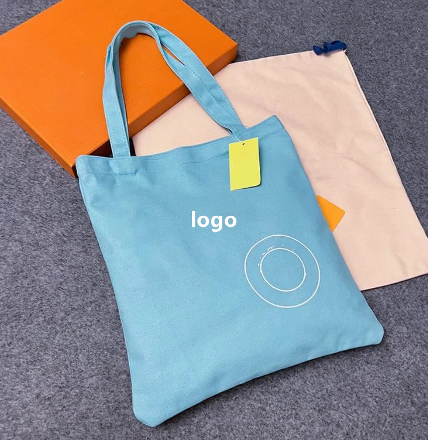 Ny stor kapacitet med logotypen Canvas Bag Ins Style Easy Matching Tygväskor gåva underarmsäck snyggt miljövänliga väskor