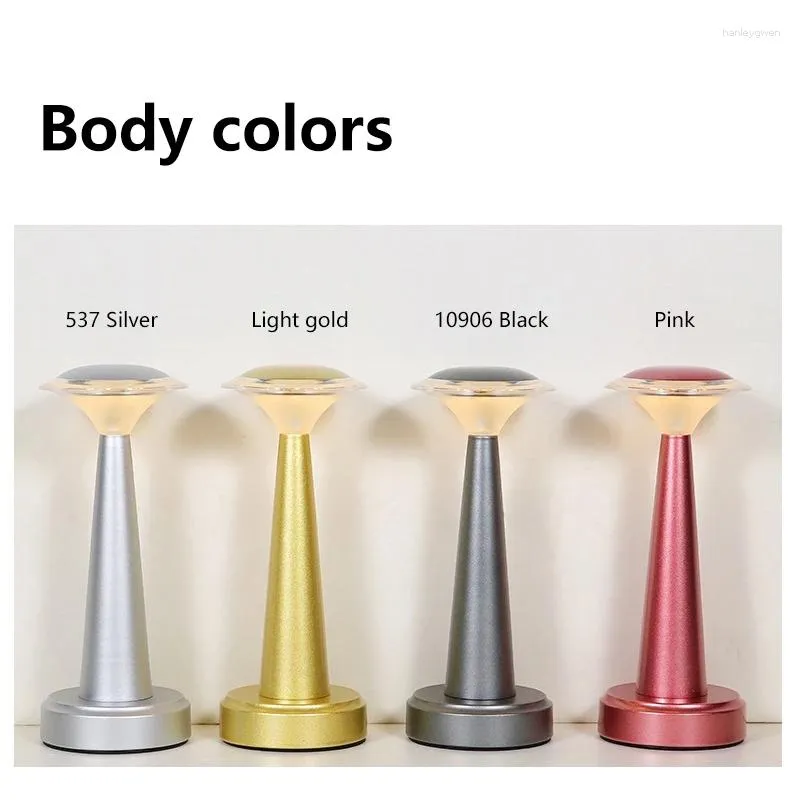 Lampy stołowe LED Iron Art Touch Disming Ochrona oka ładowna lampa barowa do salonu sypialnia lekka atmosfera biurko modowe