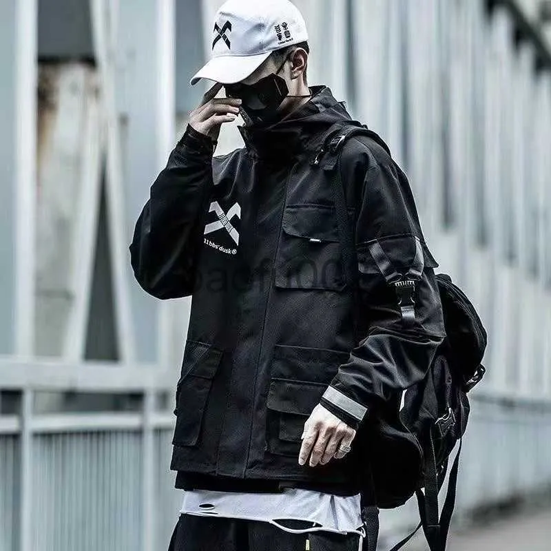 Мужские куртки техническая пиджак для мужчин для мужчин уличная одежда черная водонепроницаем