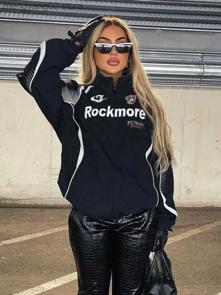 Vintage Streetwear Print Womens Bomber Fall Jackets Women