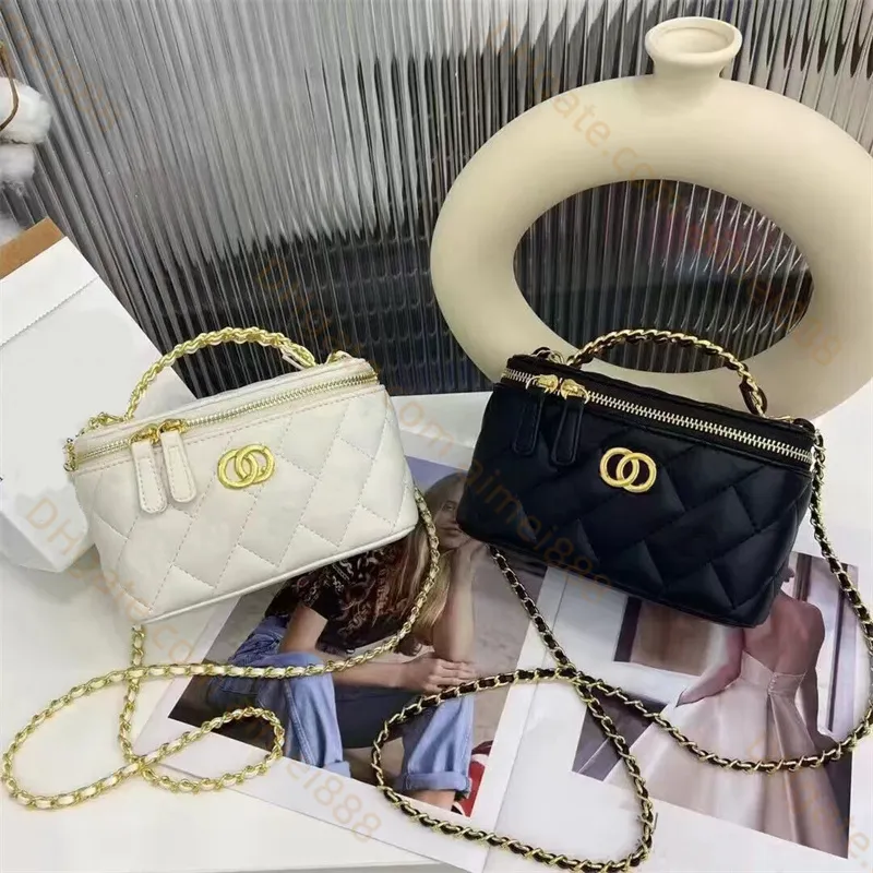 Woman Classics Cosmetic حقائب المصممين حقيبة يد Lady Chain Crossbody أكياس من الجلد الأصلي أكياس المساء أكياس القابض