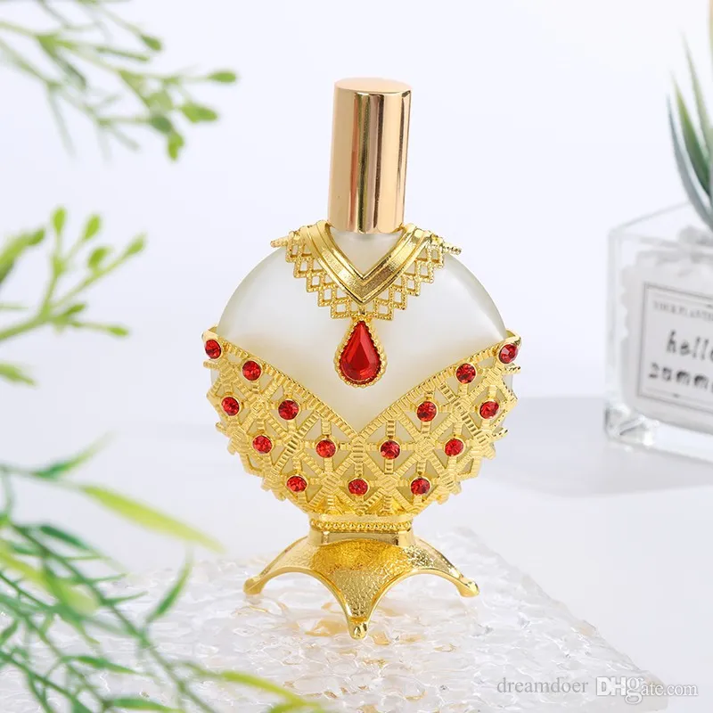 Save Big on Bulk Arab Perfume Bottle Vintage Elegant Perfume Bottles Middle  East Dubai Style Gold Color Glass Bottle Of Essential Oil Refillable