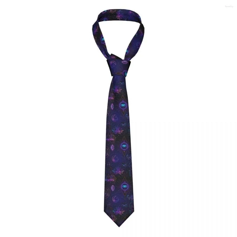 Bow Ties Mens Tie Klasik Skinny Kutsal Geometri Sembolleri Kravatlar Dar yakalı ince gündelik aksesuarlar hediye