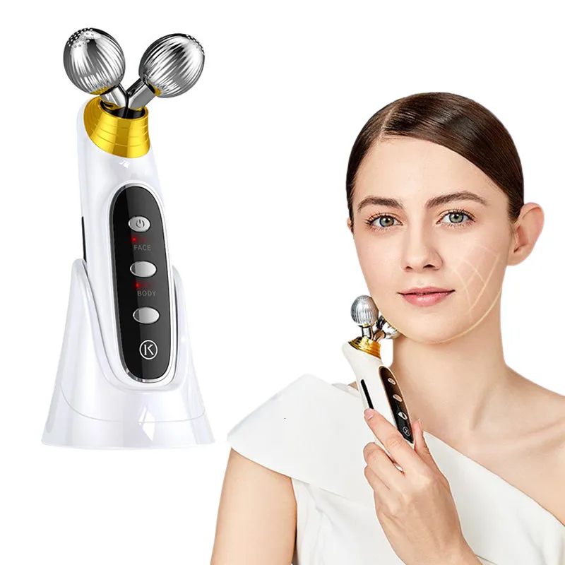 Face Massager EMS electric massage roller RF micro current slimming skin firming regeneration anti wrinkle beauty care equipment 230720