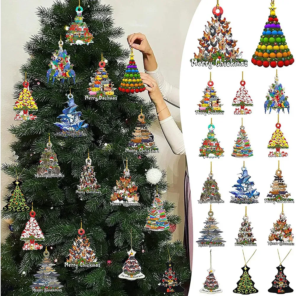 Kerst gepersonaliseerde ornamenten Woondecoratie Kerstboom Decors hout honkbal dieren bus shaper hangers voor Xmas 9x6cm JY24