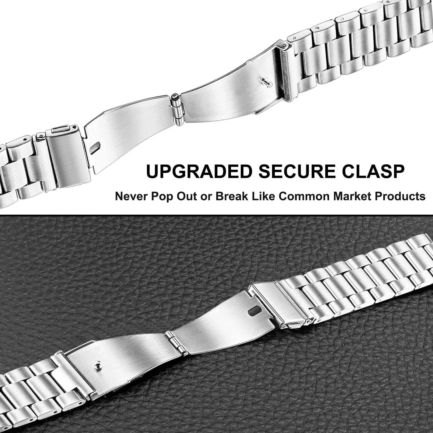 Correa de Metal para reloj Amazfit GTS 3 2 Mini 2e, repuesto de pulsera de  acero inoxidable, BIP U S Lite POP Pro