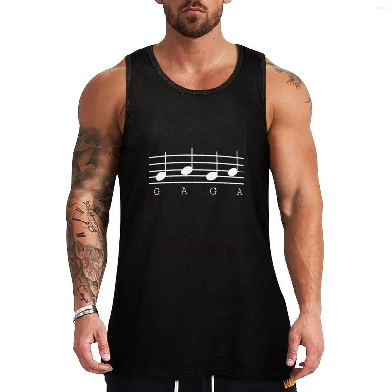 Men's Tank Tops GAGA Music Notes Top Men Clothes Gym Articles