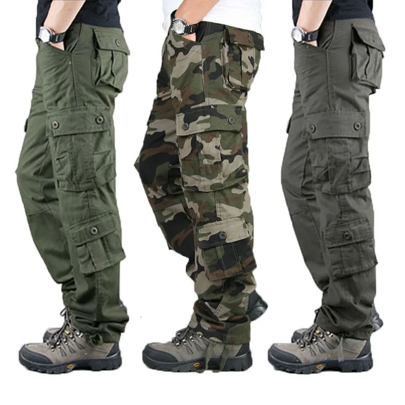 Mens Pants Spring Cargo Khaki Military Men Trousers Casual Cotton Tactical  Big Size Army Pantalon Militaire Homme 230724