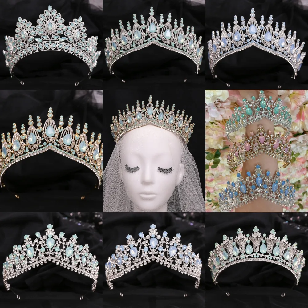 Bridal Tiara: Vintage Baroque Crystal Crown - Queen, Quinceanera \u0026 Wedding  Headpiece - Green, Blue, Pink Hair Accessories from Dhgate Headpieces -  price 24.96, image size:1000x1000
