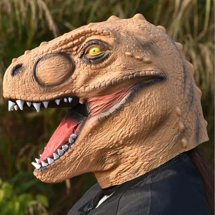 قناع Dino Velociraptor Moving Mo -Jaw Dinosaur Decord Mask for Halloween Party Cosplay Mask Decoration