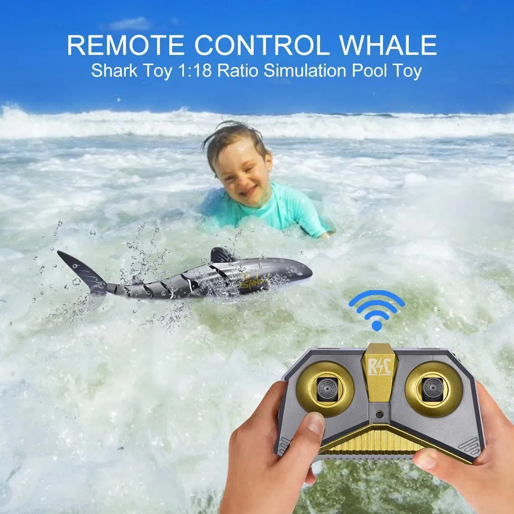 Luckits Requin Bateau RC Télécommandé – Jouet Piscine Électrique Requin Simulation, Vitesse Et Projections D'Eau, Pour Enfants Et Adultes Cadeau Enfant Nageoire Luckits Requin Bateau RC Télécommandé – Jouet Piscine Électrique Requin Simulation, Vitesse Et Projections D'Eau, Pour Enfants Et Adultes Cadeau Enfant Nageoire