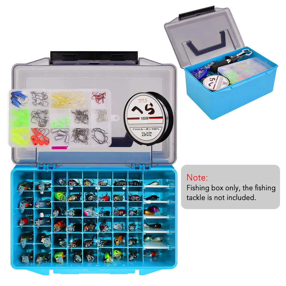 High Quality PVC Fishing Rod Box Storage Box 52 Accessories For