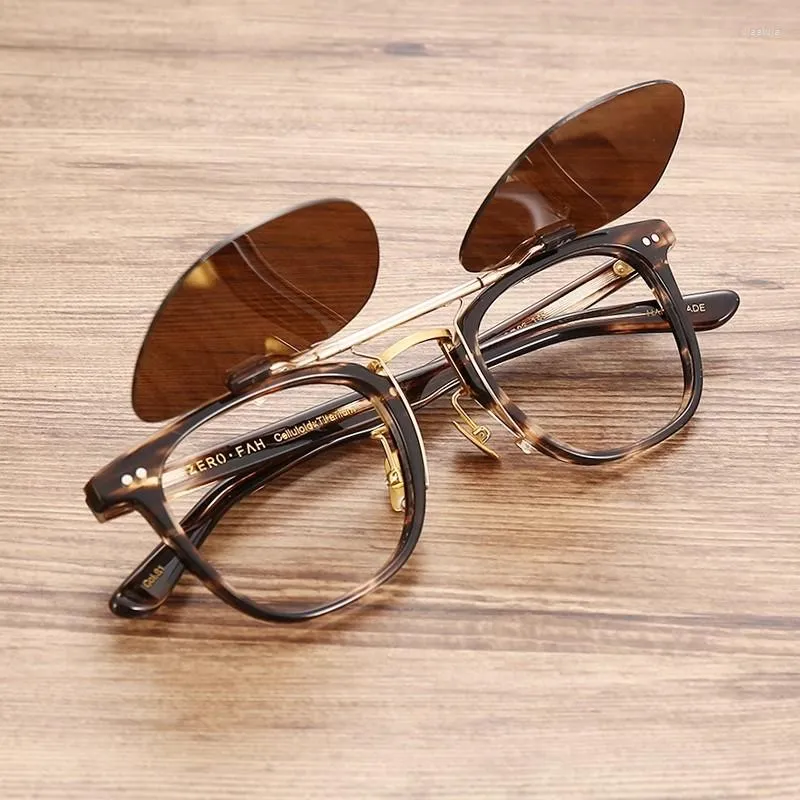 نظارة شمسية مصنوعة يدويًا مقطعًا مخصصًا ، قم بوجه شماعات مستقطبة للرجال