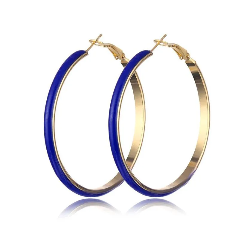 Hoop Huggie Geometric Colorf Enamel Earrings Drip Oil Candy Color Circle Earring Jewelry Gifts Drop Delivery Dh3D4