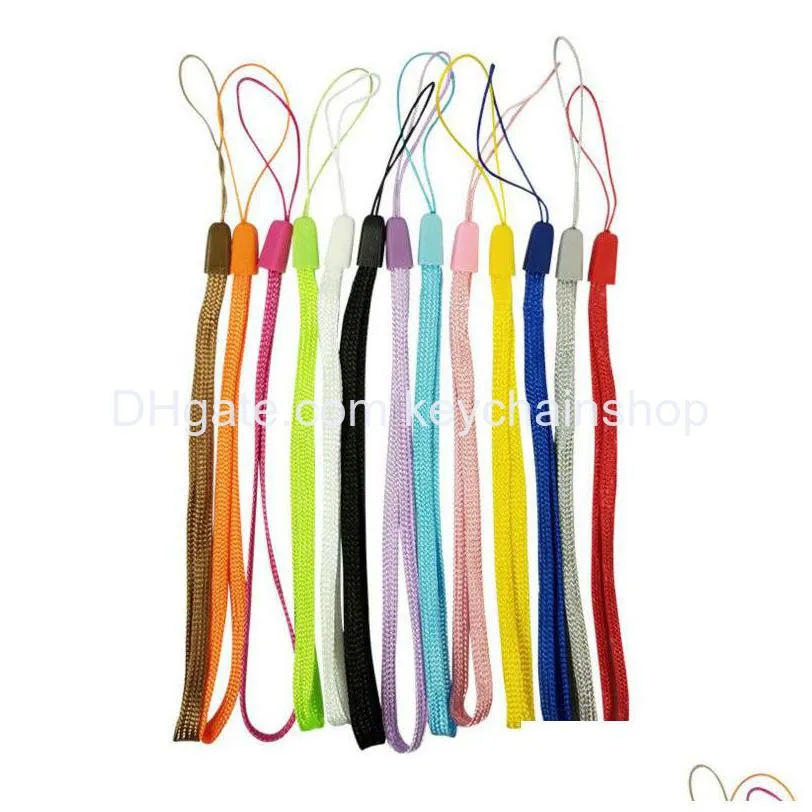 Key Rings Nylon Phone Lanyard Candy Colors Cellphone Hang Straps For Mp4/3 Keychains Sports Styles Drop Delivery Jewelry Dhzhs