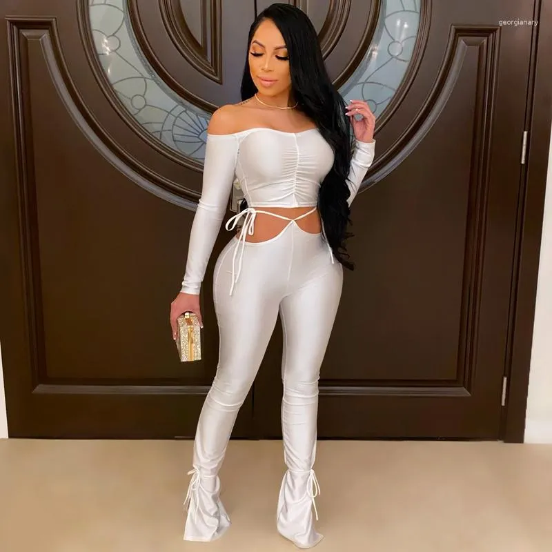 Womens Two Piece Pants Autumn Sexy Club Outfits For Women Clothes