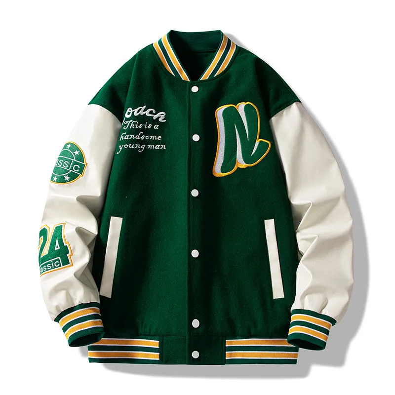Varsity Baseball Jacket - Retro American College Style