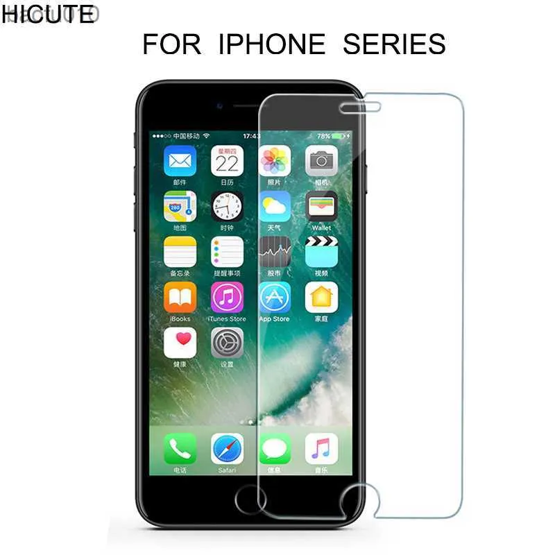 Hochwertiges gehärtetes Glas für iPhone 6 6S Plus 7 Plus 5S 4 SE 8 Plus X Glas iPhone 7 X 8 Displayschutzfolie iPhone 7 8 X Glas L230619