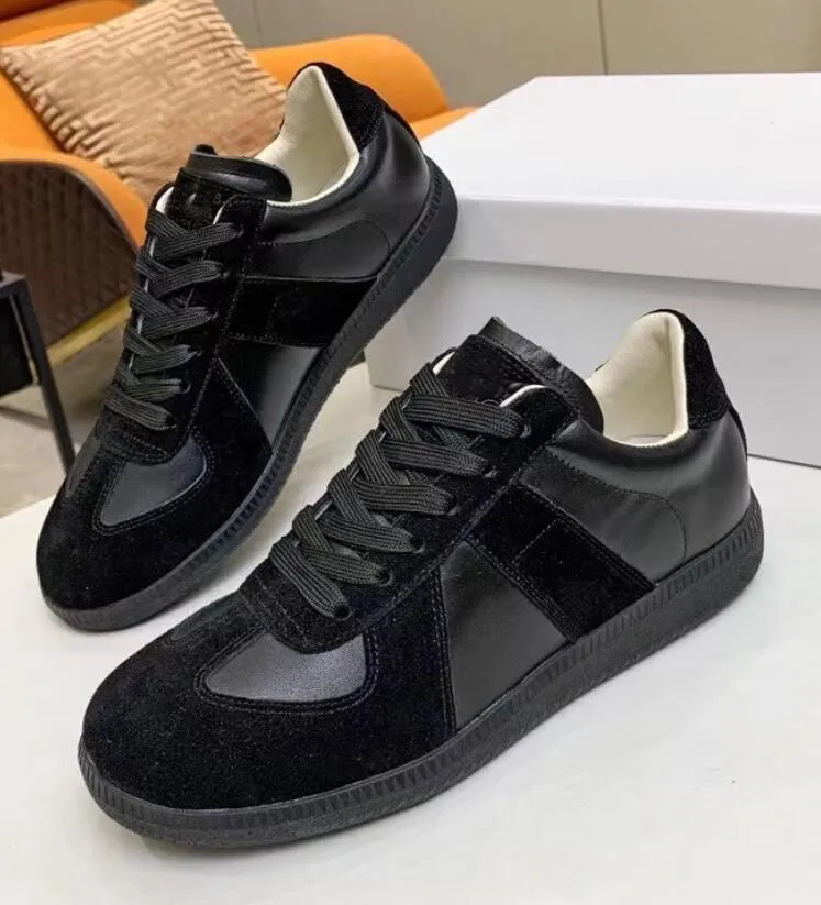 Designer MMMSNeaker Buty Kobiety i mężczyzn Buty Casual Buty Nowe skórzane szwy męski but 35-45