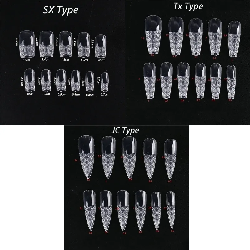 Valse nagels 500 stks glasmozaïek valse nagel tip volledige dekking vierkante trapeziumvormige dunne hoge hak teen valse nagel tip voor thuis diy nail art salon 230724