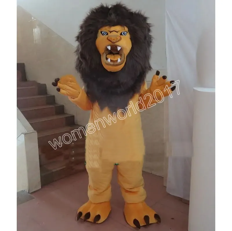 Högkvalitativ manlig lejon Mascot Costume Cartoon Set rollspelande vuxenspelreklam Karneval Jul Halloween gåva