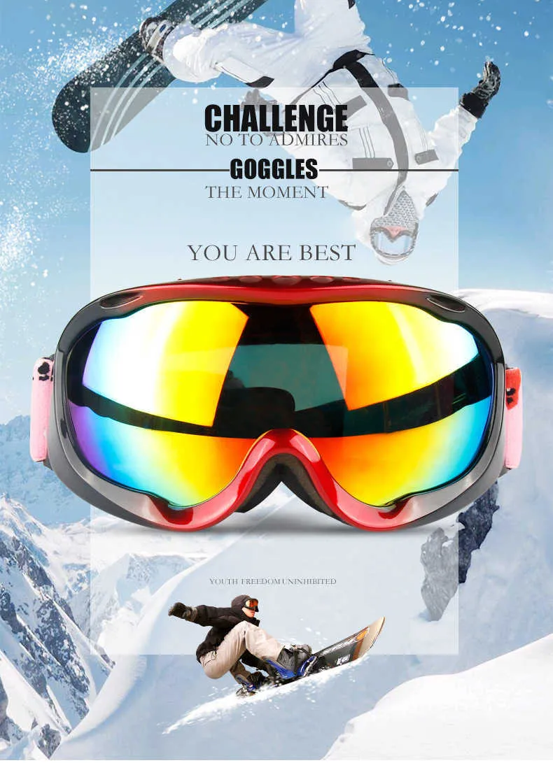 Gafas Snowboard Compatibles Esféricas Dobles Antivaho Gafas Nieve Antivaho  Uv400 Gafas Esquí, 90 Días Protección Comprador