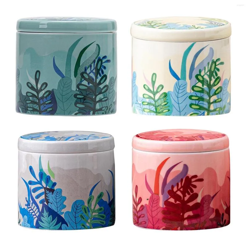 Storage Bottles Ceramic Tea Jar Container Tin Durable Kitchen Spice Food For Serving Leaves