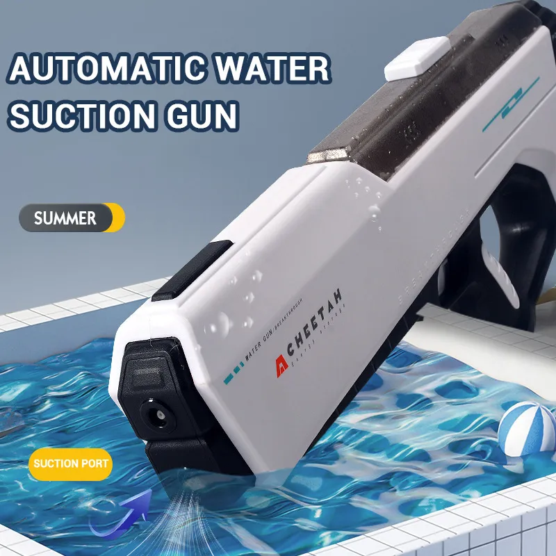 Sand Play Water Fun Automatyczne absorpcję Pistolet elektryczny zaawansowany technologicznie zabawki ciśnieniowe dla dzieci letnia 230724