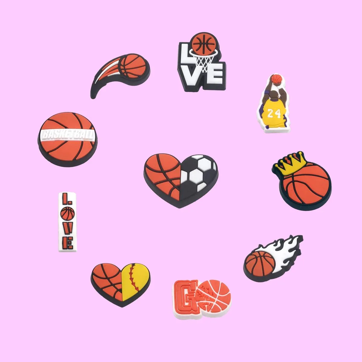 Shoe Parts Accessories Cute Cartoon Love Basketball-T1070 Charms For Clog Drop Delivery Otlxe