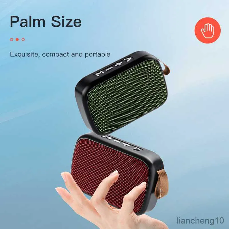 Alto-falantes portáteis Alto-falante Bluetooth sem fio portátil Mini alto-falante externo Som Estéreo Leitor de música Suporte Cartão FM R230725