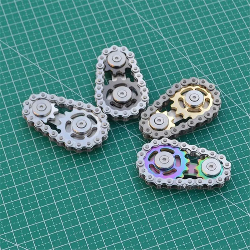 أنشطة الألعاب في الهواء الطلق EDC Spinner Toys Sprockets Flywheel Fleertip Gyro Metal Bike Cains Attiesity Adiolet for البالغين ألعاب الأطفال 230725