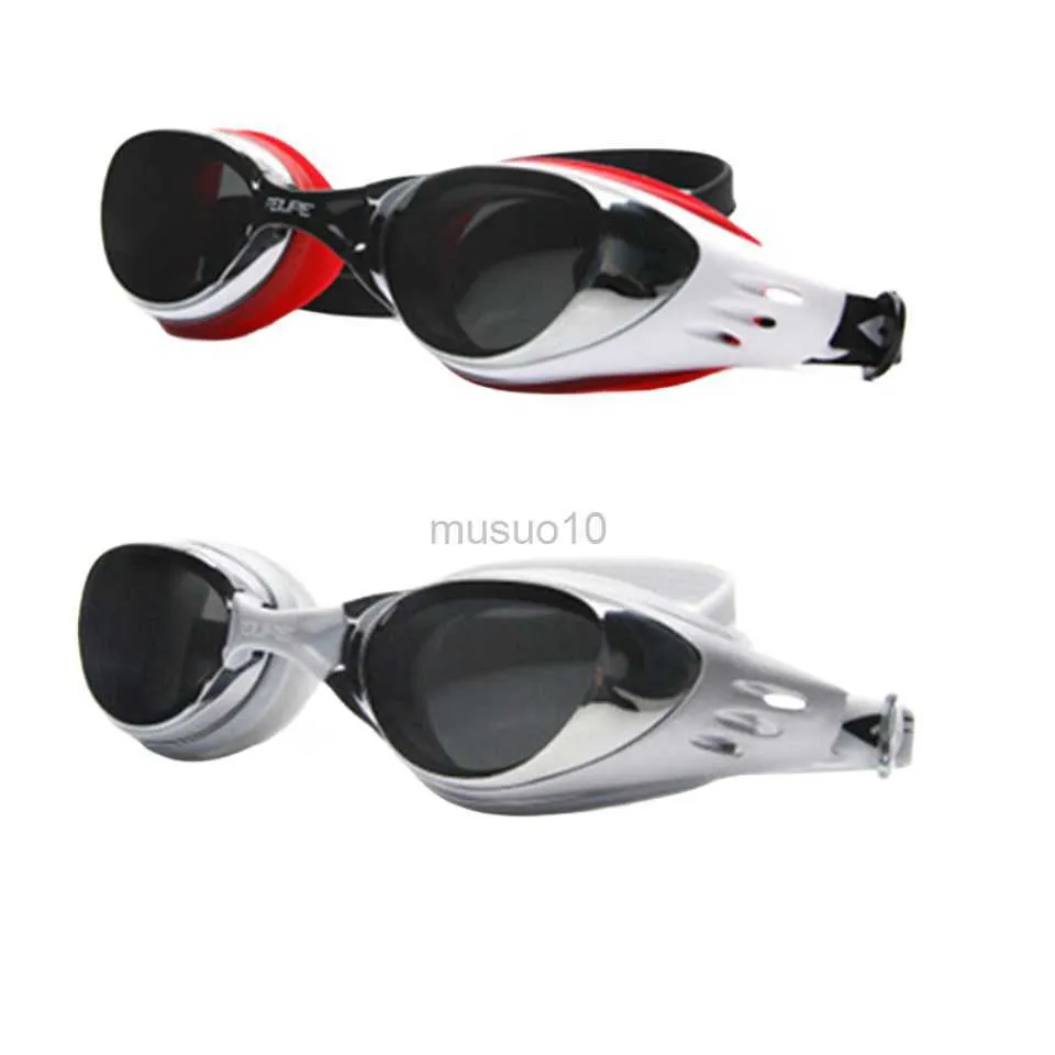 Goggles Kadın Erkekler Yüzme Goggles Myopia Ekstra Burun Diyopter Gözlük Anti-Fog HD Sile Su Dalış Gözlükleri Plastik Kutu HKD230725