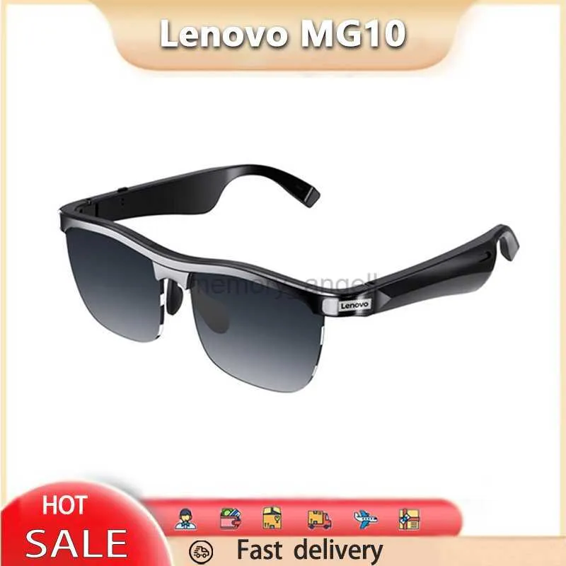 Lunettes intelligentes Lenovo MG10 Smart Bluetooth Lunettes de soleil Anti-Blu-ray Driving Lunettes de soleil Audio stéréo Musique Casque Haut-parleur avec micro Lunettes HKD230725