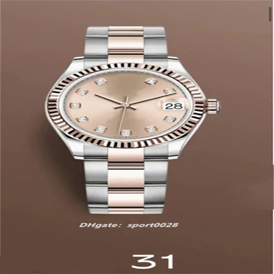 TWS top di fabbrica orologio 31mm 2824 movimento 316L striscia di acciaio vetro zaffiro specchio pieghevole fibbia orologio da donna Ladies Watches181q