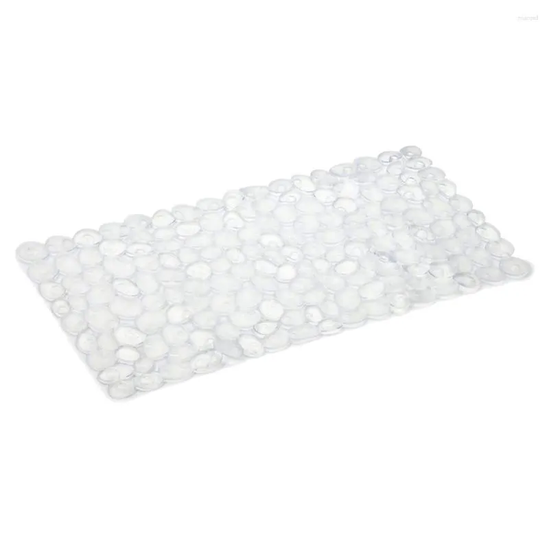 Tapis de Bain 88 40cm Transparent PVC Salle de Bain Pavé Rectangulaire Respectueux de l'Environnement