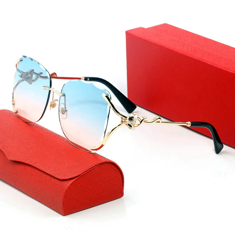 Projektanści okulary przeciwsłoneczne dla kobiet Designerskie okulary przeciwsłoneczne S090 7288 17425 SKARNE Luksusowe szklanki Rimless Modna Moda Męs
