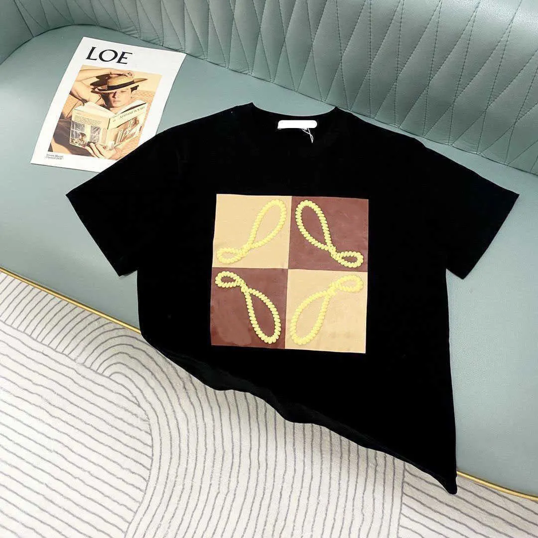 Koszula letnia projektanci moda klasyczna T męskie i kobiety swobodna koszulka z literami haftowa haft haftowy