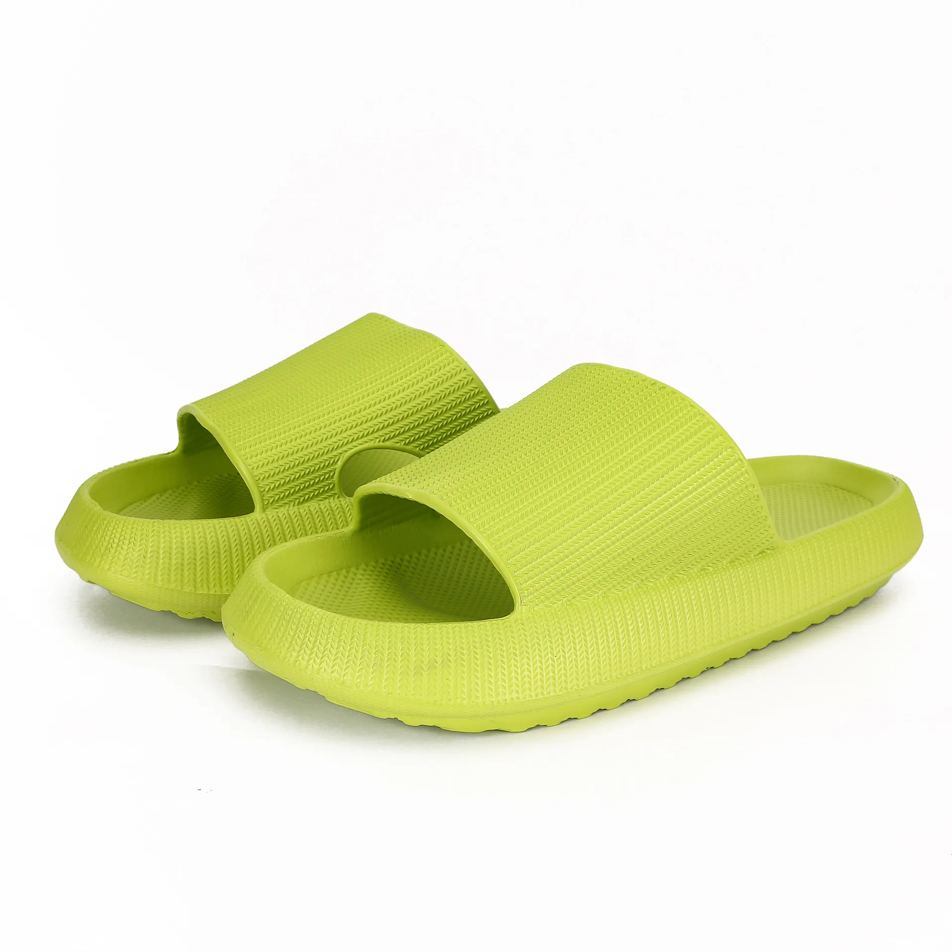 Pantofole con suola spessa per le donne in estate indoor home bagno doccia coppia sandali uomo aumento altezza Slider in gomma Designer Sliders spedizione gratuita Verde