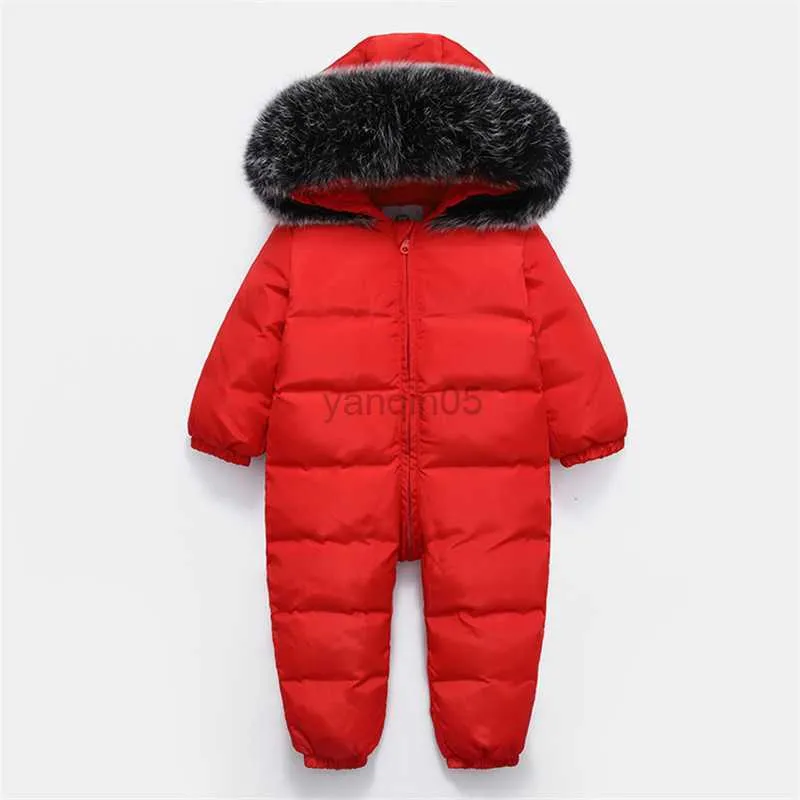 Casaco de inverno -30 graus inverno jaqueta de menino agasalhos casacos roupas infantis russas engrossar macacões de neve roupas de bebê menina macacão infantil HKD230725