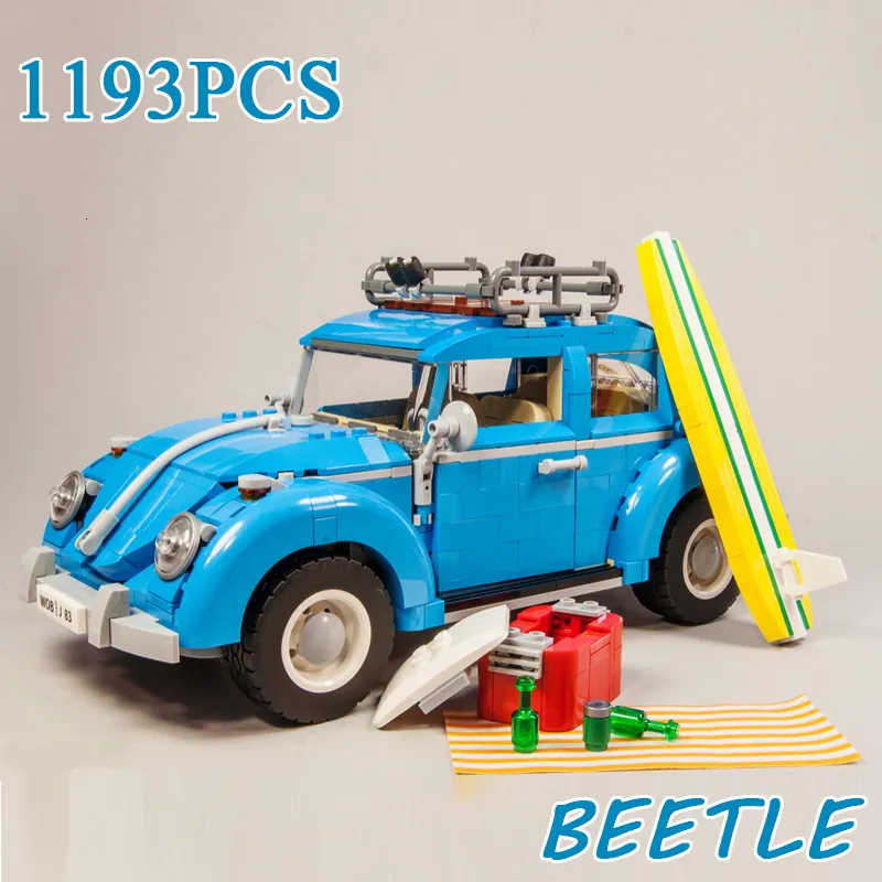 Blöcke 1193PCS Technische Bule Käfer Gebäude 10252 Klassische Auto Modell Creator Montieren Fahrzeug Ziegel Spielzeug Für Jungen Kinder Geschenk 230724