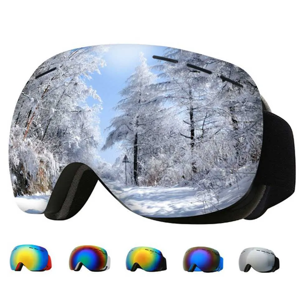 Ski Goggles Gobygo Новые лыжные очки для велосипедных солнцезащитных очков мужчины женщины лыжные очки UV400 Anti-Fog Big Ski Mask Очки снежного сноуборда Поляризованный HKD230725