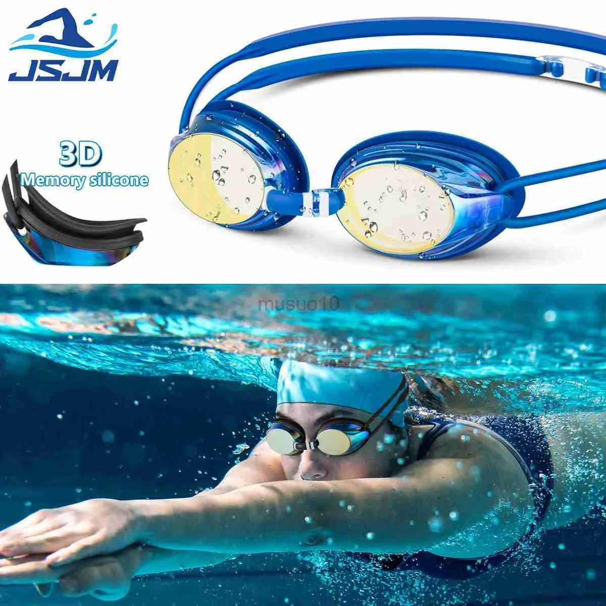 Lunettes JSJM Adultes Professionnel Compétition Lunettes De Natation Anti-Brouillard Protection UV Étanche Sile Lunettes De Natation Pour Hommes Femmes HKD230725