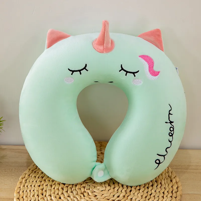 Memory Cotton U-shaped Cartoon Pillow Travel Pillow Lunch Nap Cervical Neck Protection Pillow