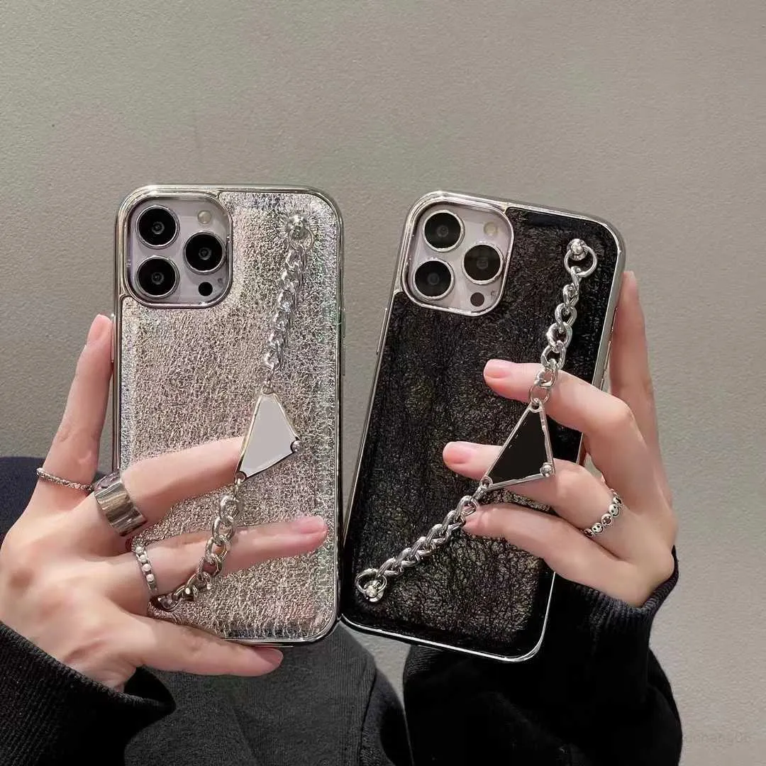 Telefon Tasarımcısı Case Luxury iPhone 14 Case 13 Classic 12/11Pro Bilezikler Bilezik Zincirleri Metal Büyük Marka Moda Telefonları Vaka Trend Anti-Drop Nice 101