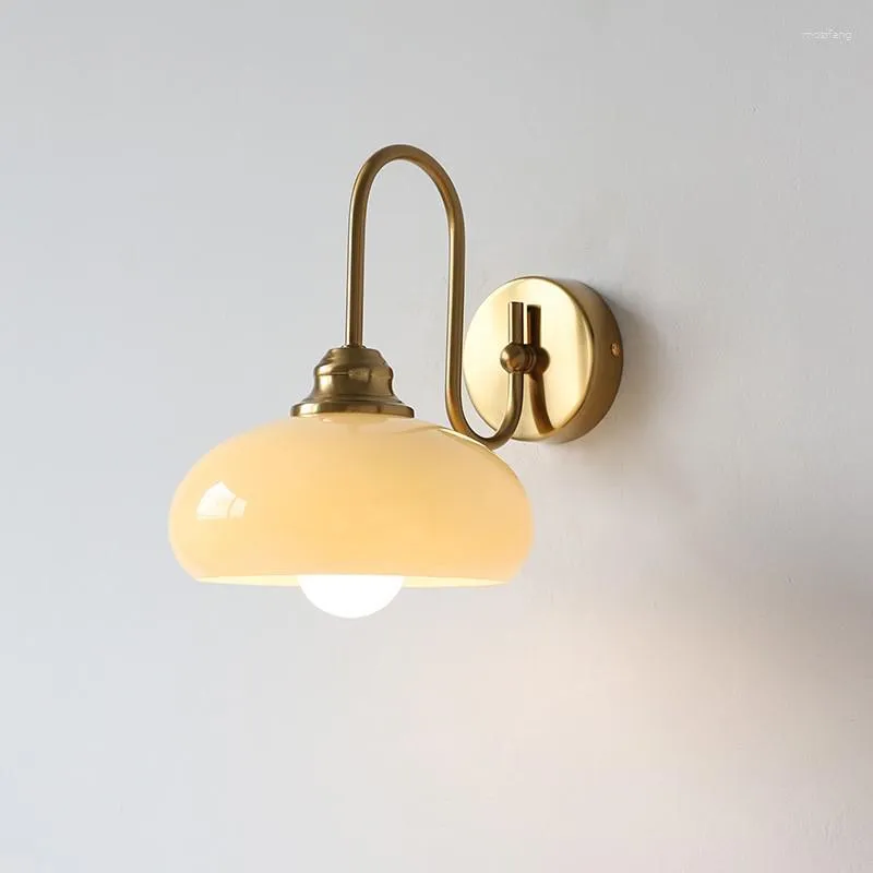 Wall Lamp Nordic Glass Fixture Bulb For Living Room Bedroom Bedside Restaurant Sconce Light Gold Modern Indoor Decor Led