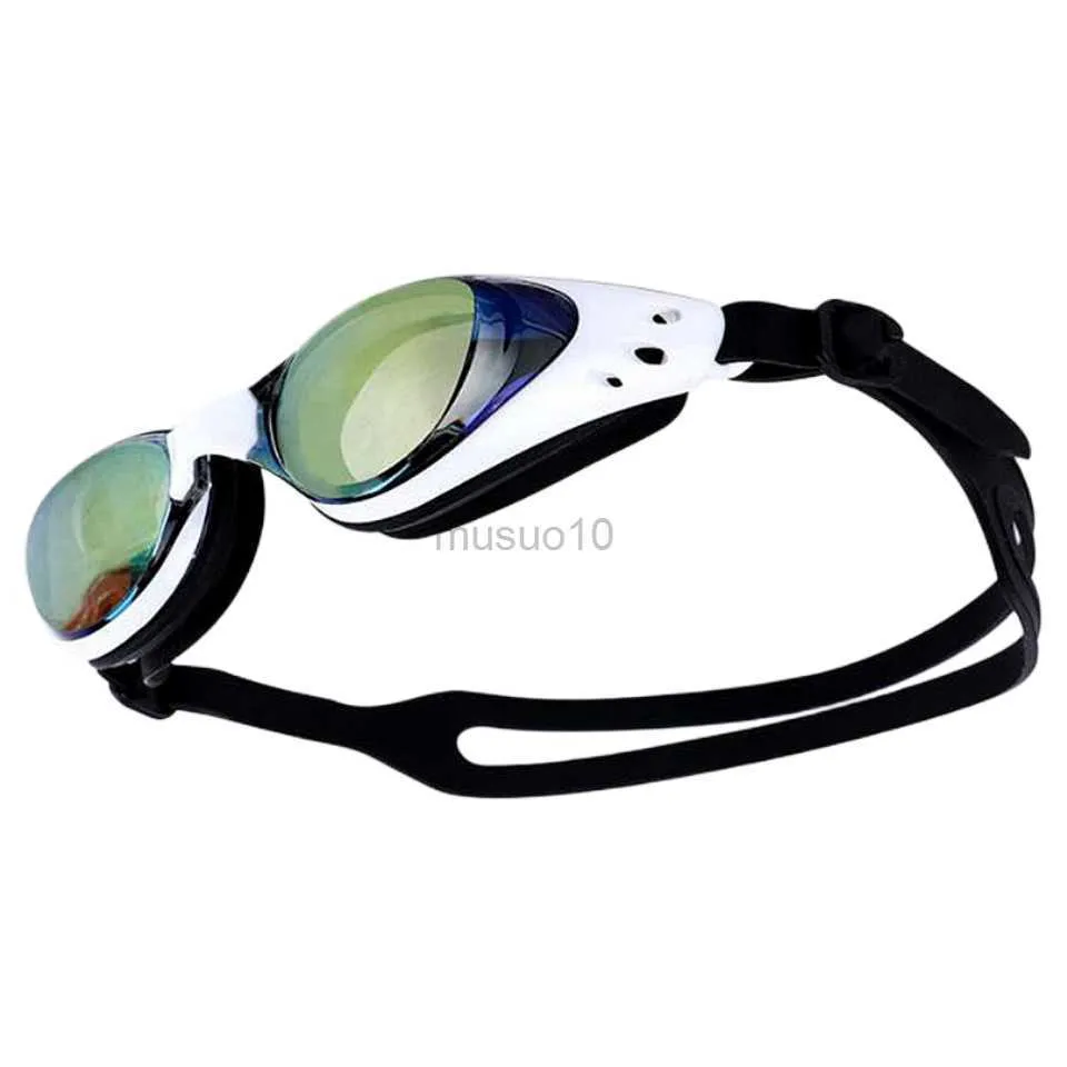Goggles Professional Swimming Goggles Anti-FOG UV Plating Plating Men Women Waterproof Sile Diving Pool Glasses Eyewear HKD230725