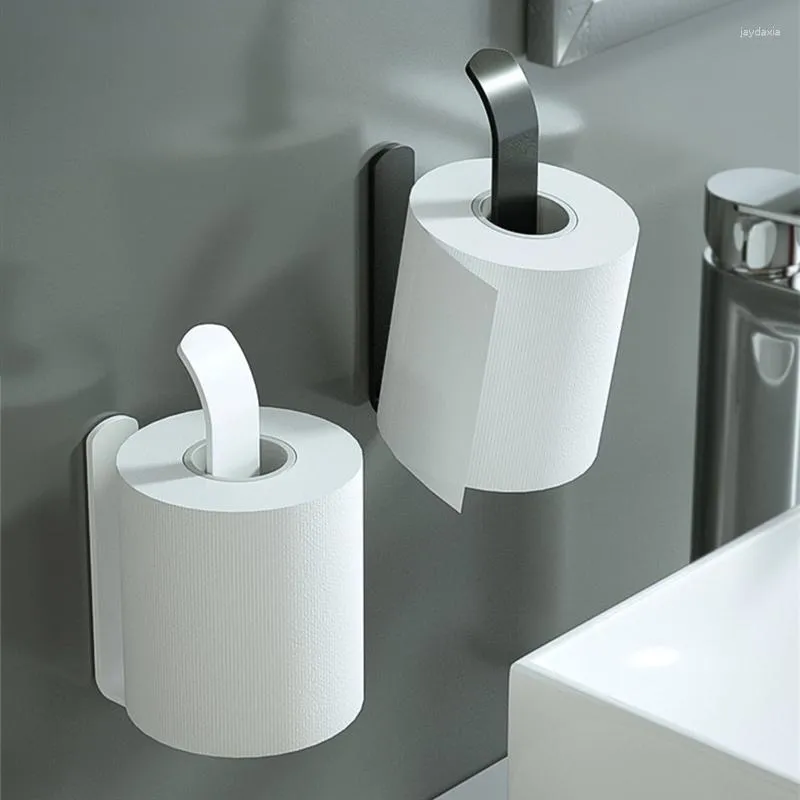 Bath Accessory Set Tissue Rack White Bathroom Accessories Kit Aluminum Toilet Paper Holder Wall Nail-Free Kitchen Hardware Towel Single Hook