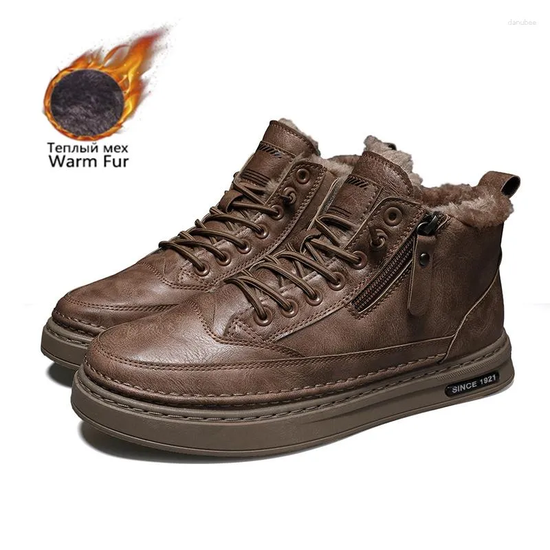 Laarzen 2023 Heren Winter Sneakers Sportschoenen Heren Militaire Katoen Wol Mans Kwaliteit Warm Tool Trend Schoeisel Botas