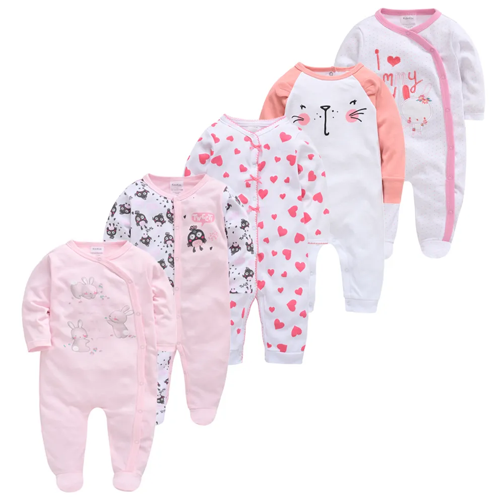Pyjamas 1 3 5st Baby Girl Boy Pijamas Bebe Fille Cotton Hateble Soft Ropa Born Sleepers Pjias Spädbarn Sleepwear 230724